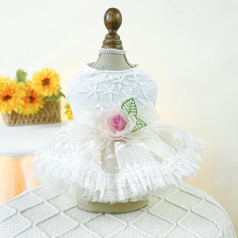 Luxury Princess Cat Wedding Dress Skirt Dog Dresses for Small Dogs Pet Clothing Costume Puppy Supplies Skirt ropa para perros