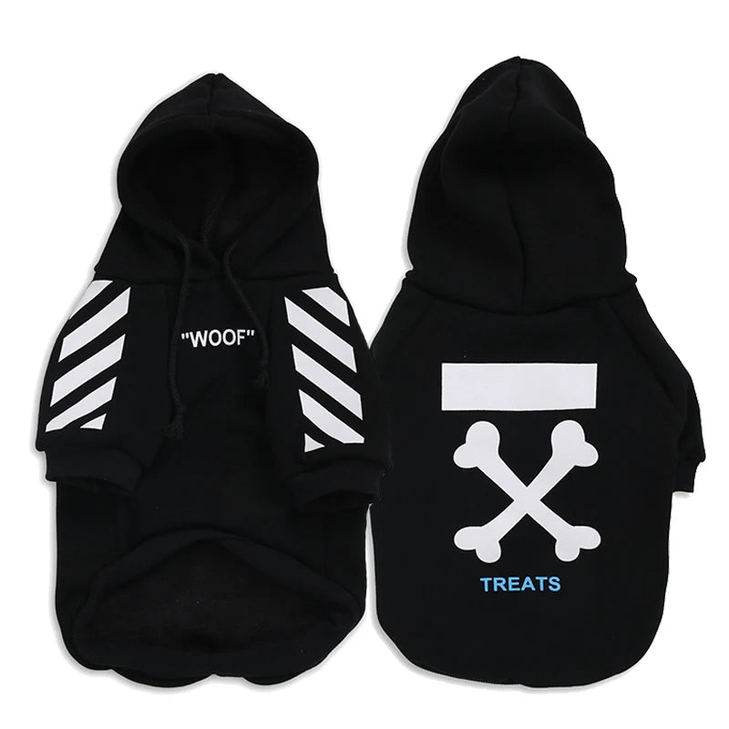 Black French Bull Dog Clothes XS-2XL Small Medium Pet Clothing Winter Autumn Warm Puppy Hoodies Sweatshirts