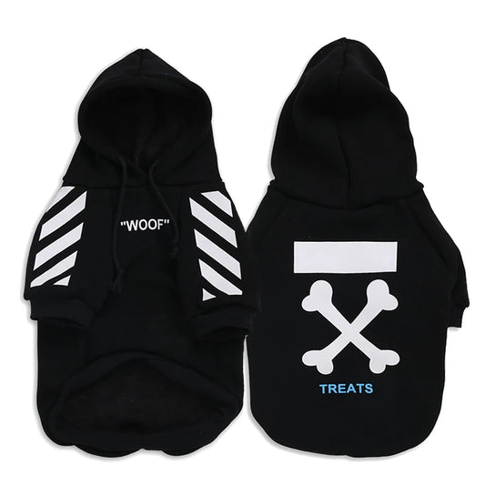 Black French Bull Dog Clothes XS-2XL Small Medium Pet Clothing Winter Autumn Warm Puppy Hoodies Sweatshirts