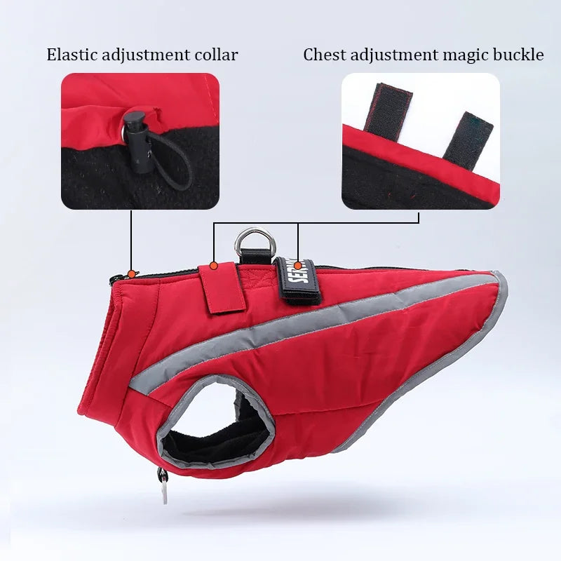 Personalized Dog clothes Warm Fleece Waterproof Winter Clothes for Dogs Pet Clothing Jackets Small Medium Large Dog Accessories