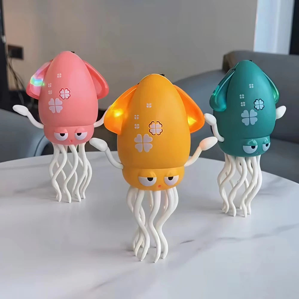 Interactive Cat Toy Electric Automatic Moving Dancing Octopus Sound and Light Pet Toys Cartoon Interactive Cat Toy
