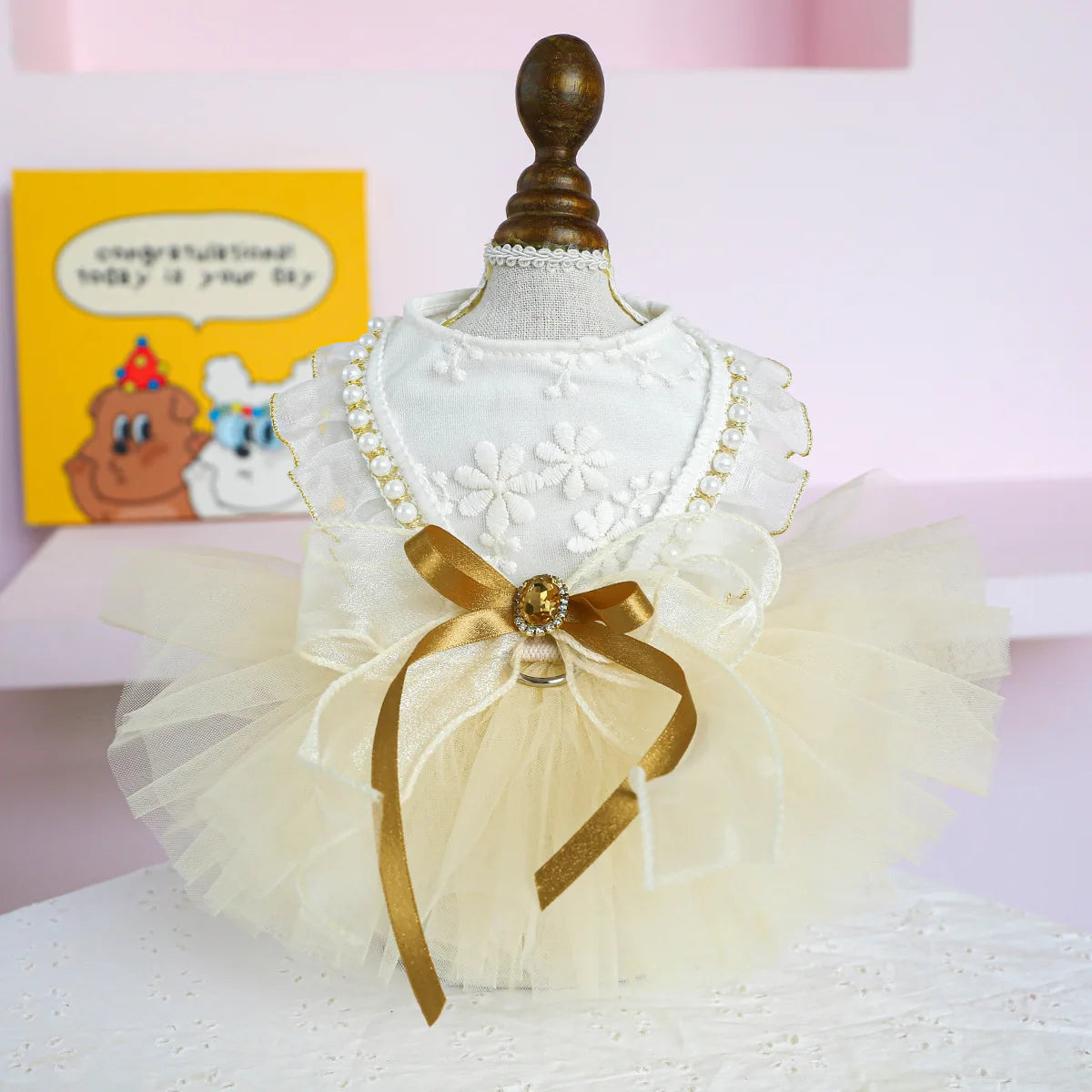 Luxury Princess Cat Wedding Dress Skirt Dog Dresses for Small Dogs Pet Clothing Costume Puppy Supplies Skirt ropa para perros