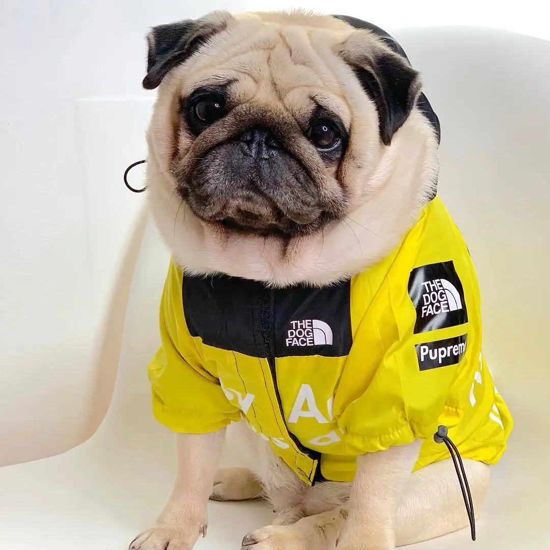 Luxury The Dog Face Pet Rain Coat Waterproof S-5XL Breathable Mesh Lining Pet Clothing 2 Legged Pet Hoodies
