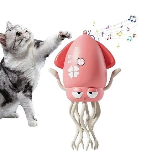 Interactive Cat Toy Electric Automatic Moving Dancing Octopus Sound and Light Pet Toys Cartoon Interactive Cat Toy